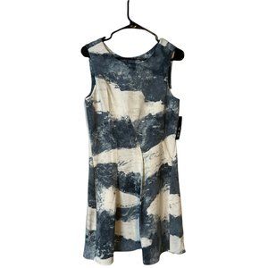 Sleeveless Dress Skater Size 4 Nic + Zoe Stretch Seaside Pleated